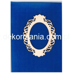 SKLEJKA #3mm  Owal, ornament , ramka 17,5x13,5cm ażurowa